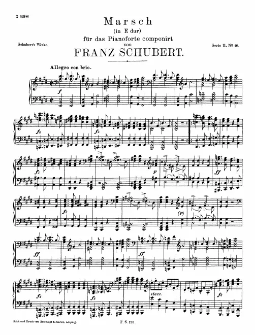 First page of March in E, D.606