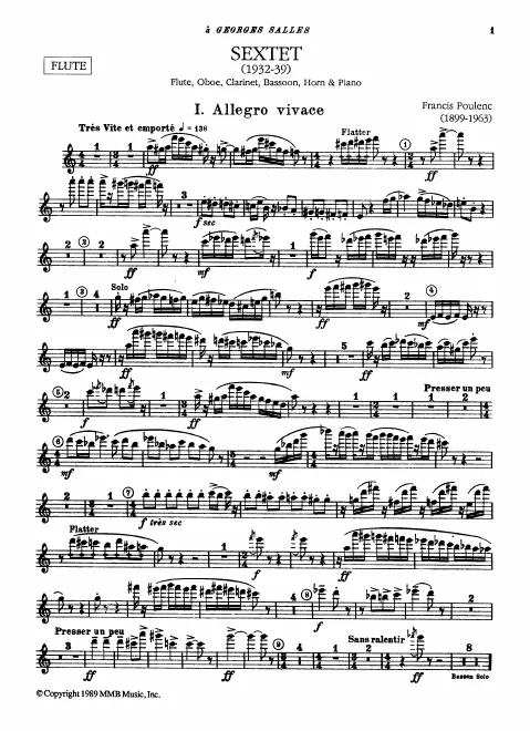 First page of Sextuor