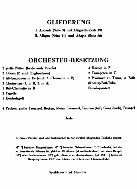 First page of Violinkonzert