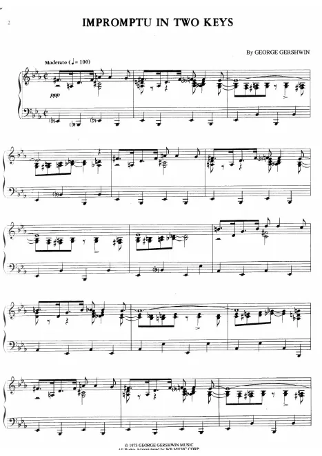 First page of Impromptu in two keys