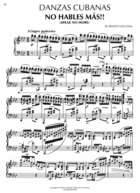 First page of Danzas cubanas