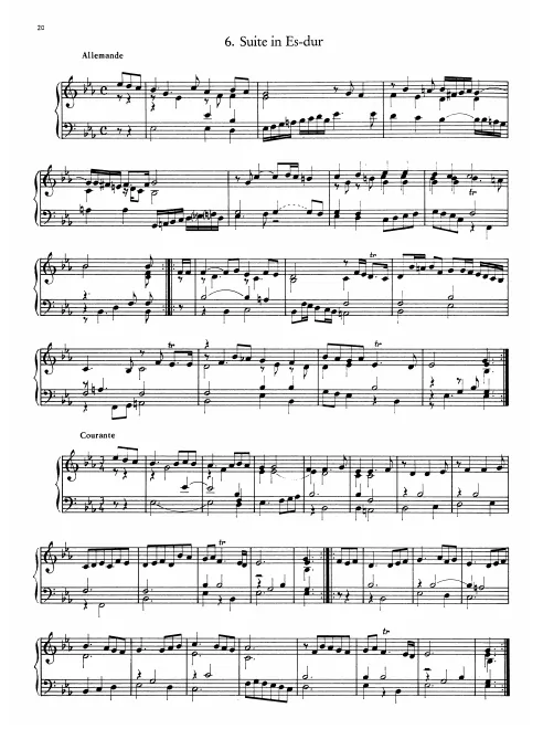 First page of Suite in E-flat major