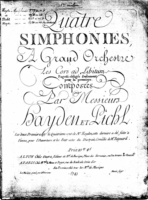 First page of Symphony No.60 in C major