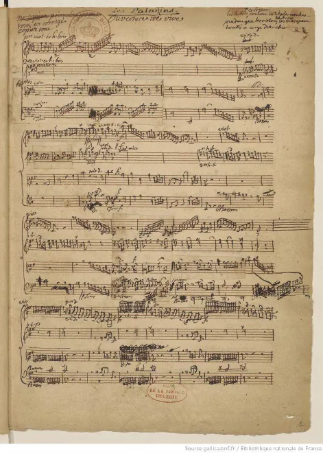 First page of Les paladins