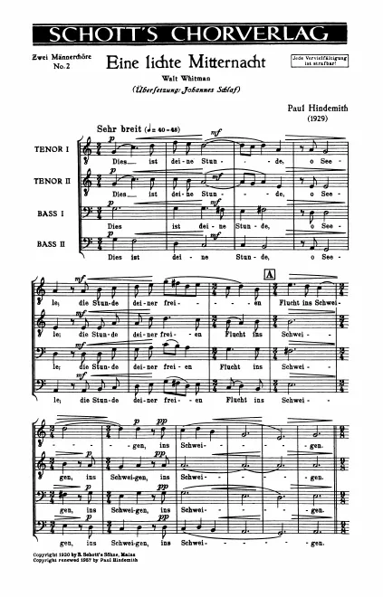 First page of Eine lichte Mitternacht