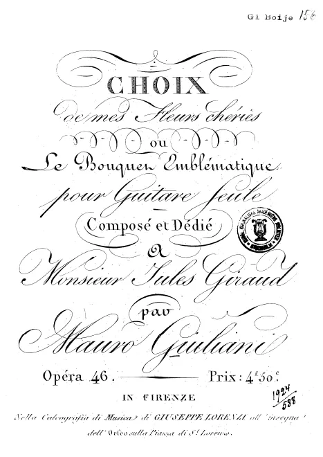 First page of Choix de mes fleurs chéries