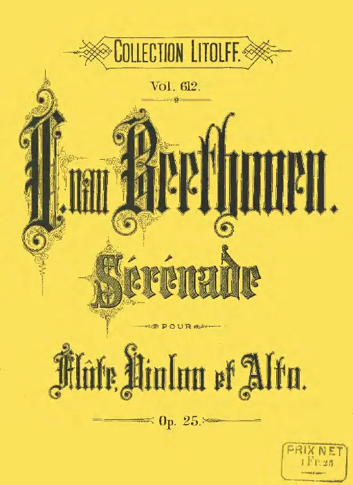 First page of Serenade