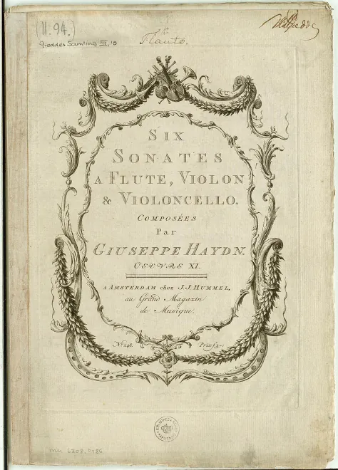 First page of Baryton Trio