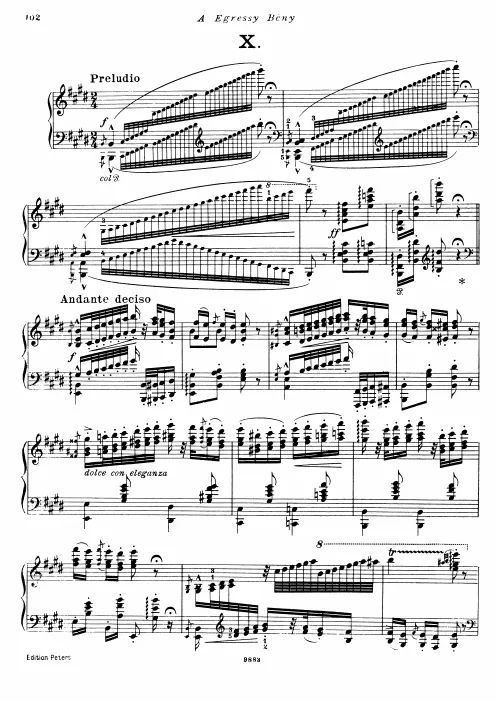 First page of Hungarian Rhapsody No.10