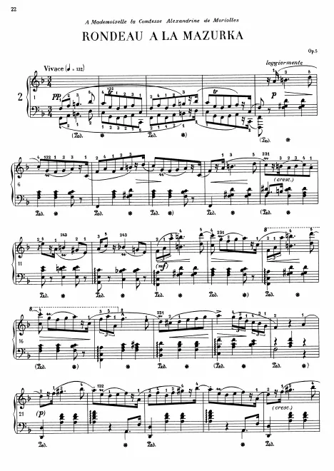 First page of Rondo à la mazur