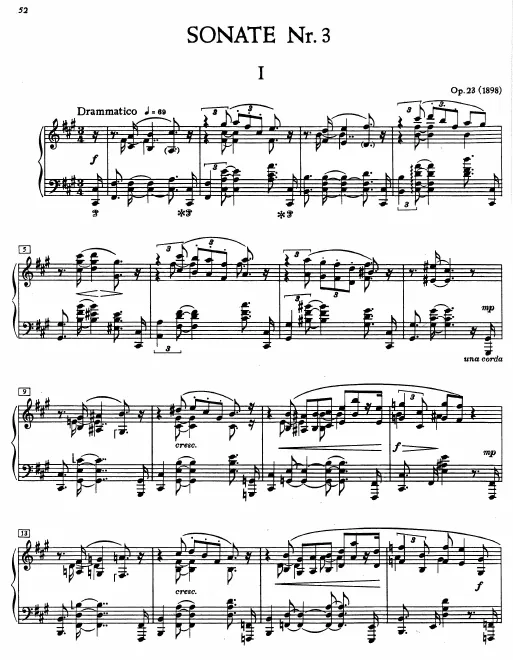 First page of Piano Sonata No.3