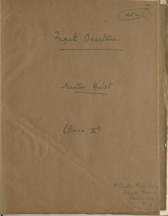 First page of A Fugal Overture