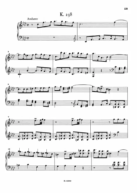 First page of Keyboard Sonata in F minor