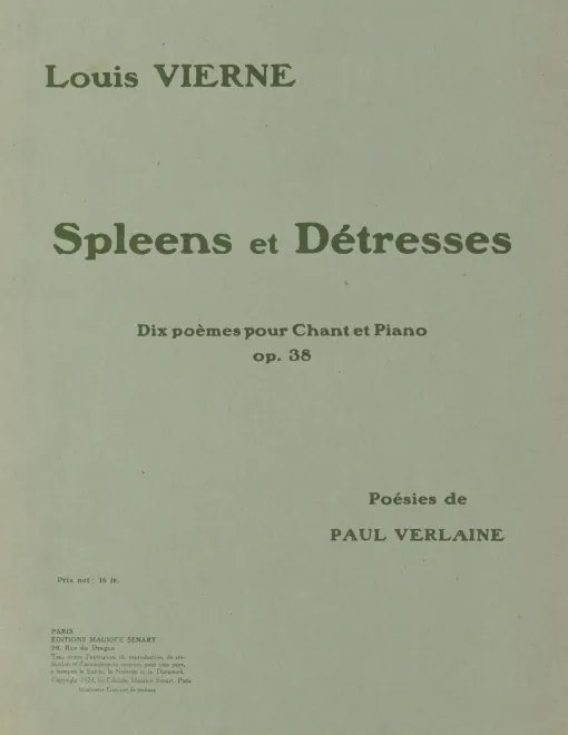 First page of Spleens et détresses