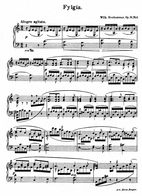First page of 4 Swedish Songs, Op.16