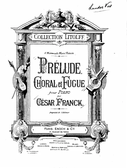 First page of Prélude, Choral et Fugue