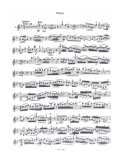 First page of Violin Concerto