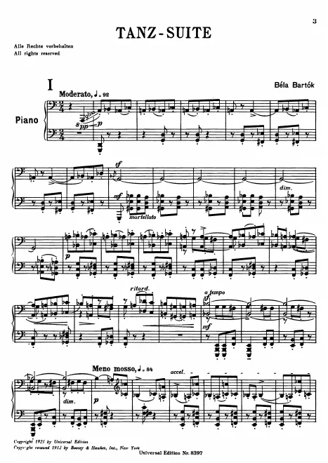 First page of Tanz Suite