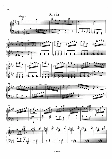 First page of Keyboard Sonata in F minor