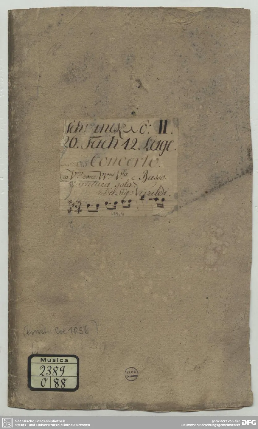 First page of Violin Concerto in B minor