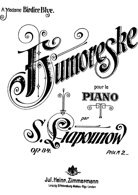 First page of Humoreske