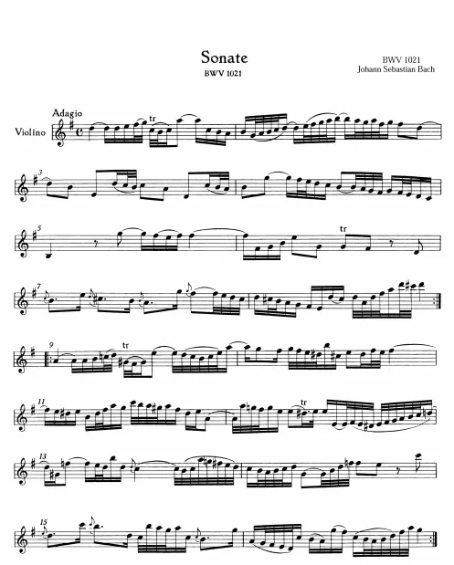 First page of Violin Sonata