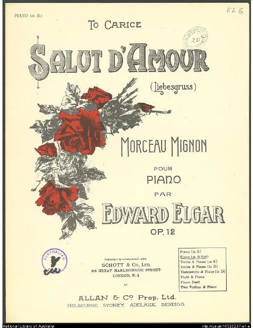First page of Salut d'amour