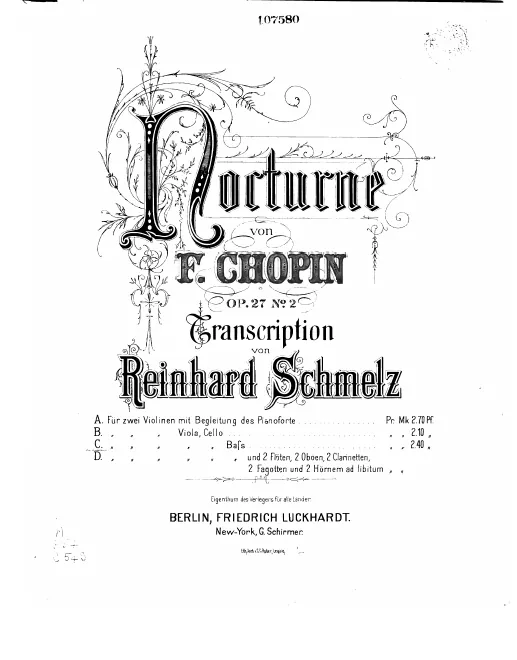 First page of Nocturnes