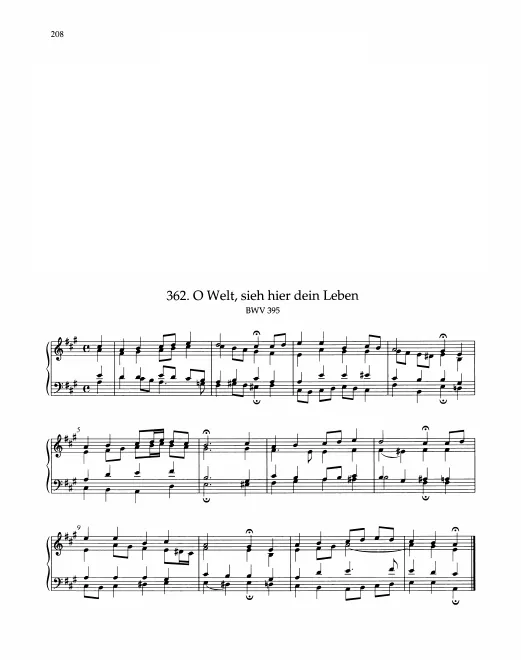 First page of O Welt, sieh hier dein Leben