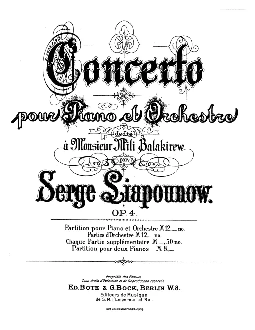 First page of Piano Concerto No.1