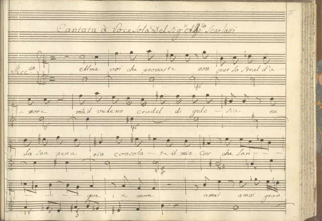 First page of Alme voi che provaste