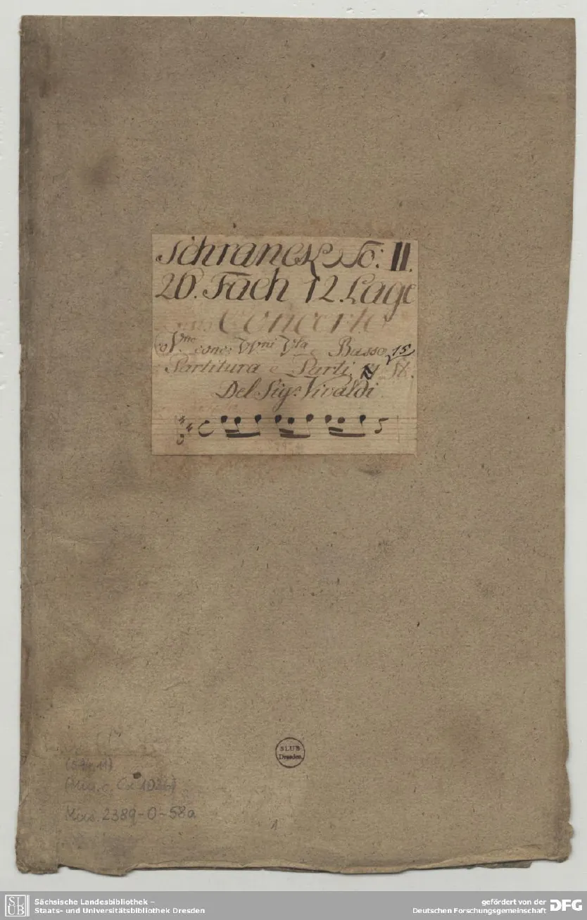 First page of Violin Concerto in D major