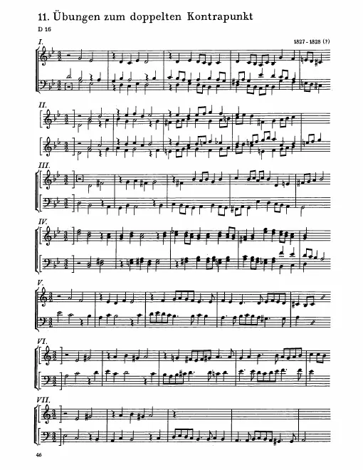 First page of Counterpoint Exercises