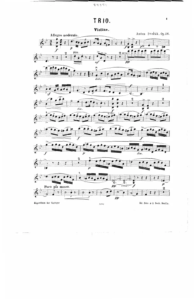 First page of Piano Trio No.2