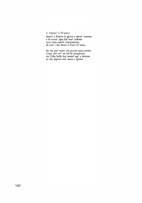 1. Spent' è d'amor (Text)
