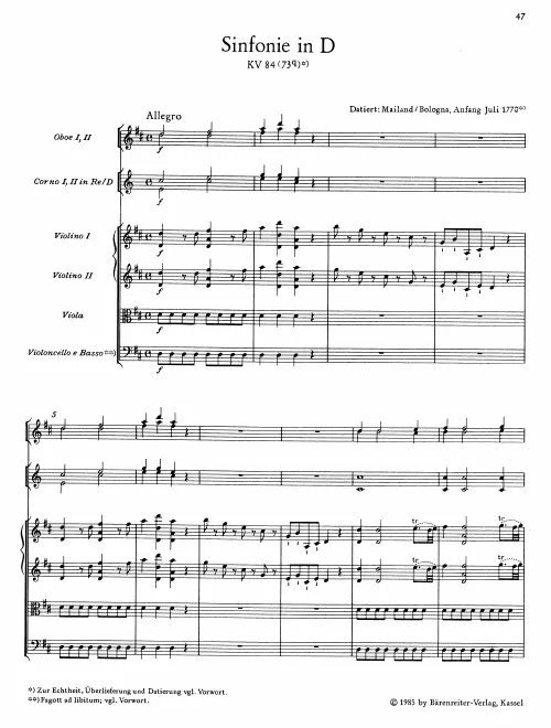 First page of Symphony No.11