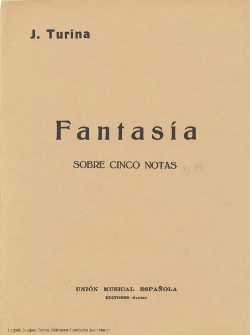 First page of Fantasía sobre cinco notas
