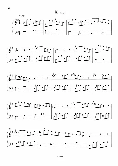 First page of Keyboard Sonata in G major