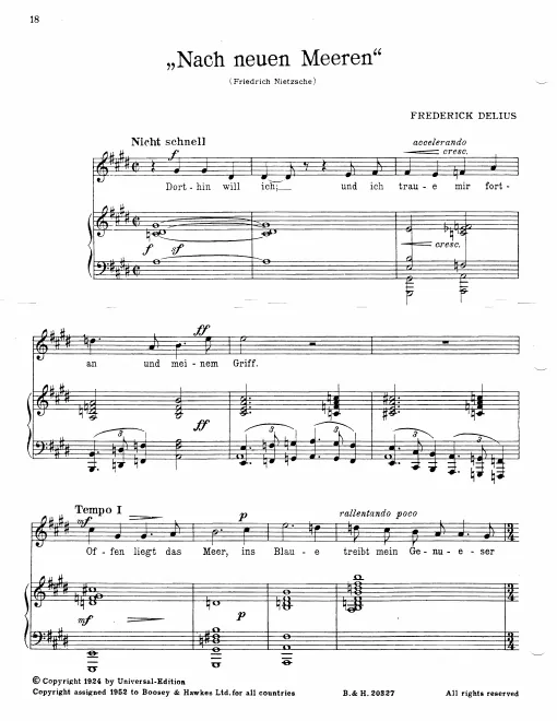 First page of Lieder nach Gedichten von Friedrich Nietzsche