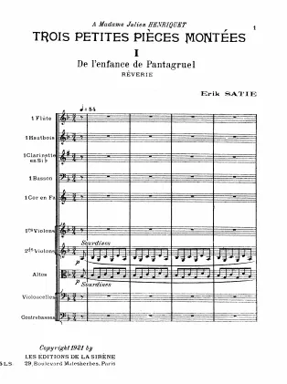 First page of 3 Petites pièces montées