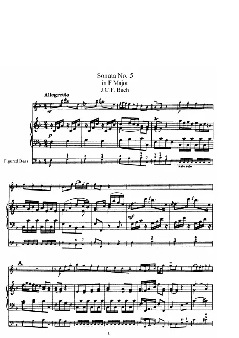 First page of Flute Sonata No.5 in F major