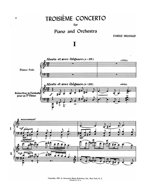 First page of Piano Concerto No.3