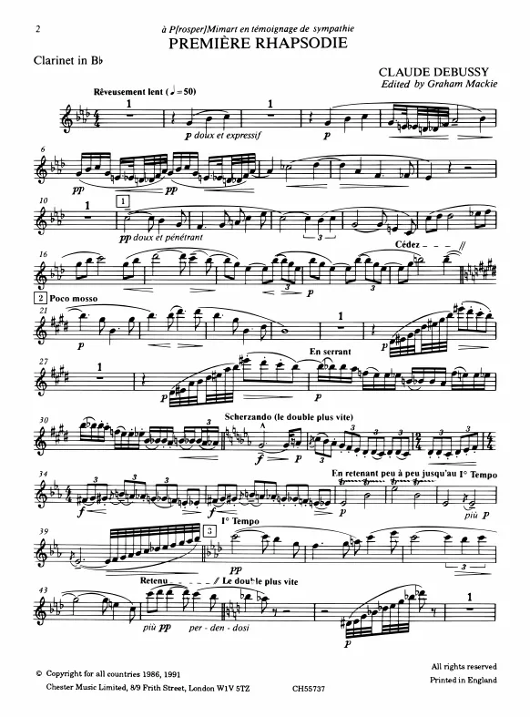First page of Première rapsodie