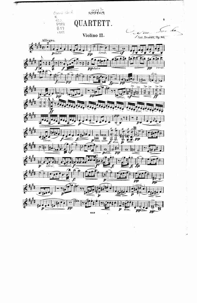 First page of String Quartet No.8