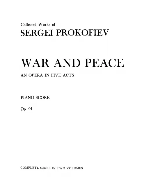 First page of War and Peace