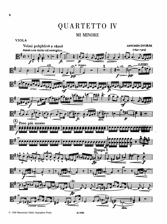 First page of String Quartet No.4