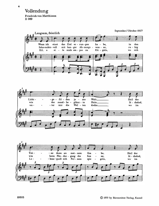 First page of Vollendung