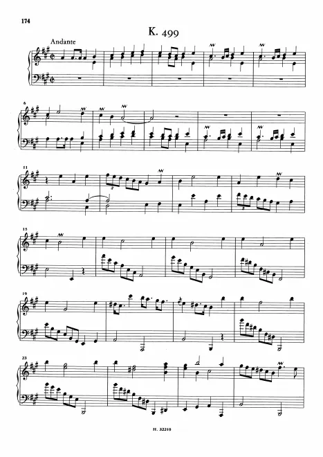 First page of Keyboard Sonata in A major