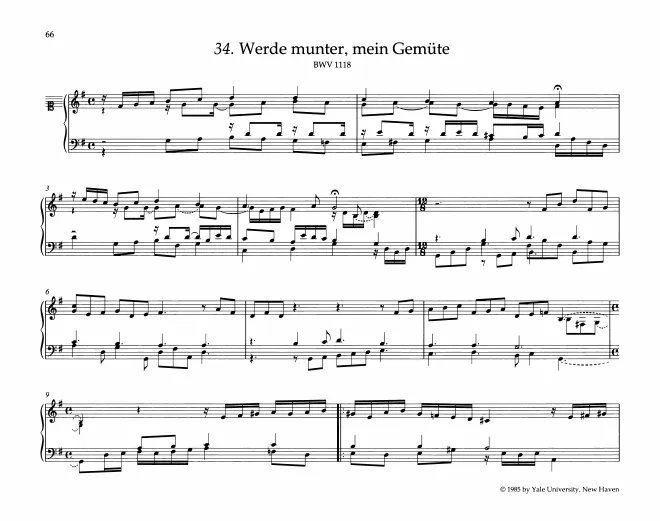 First page of Werde munter, mein Gemüte