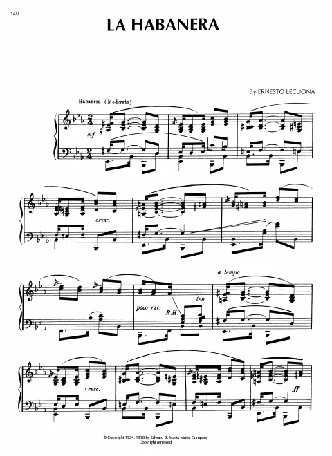 First page of La habanera